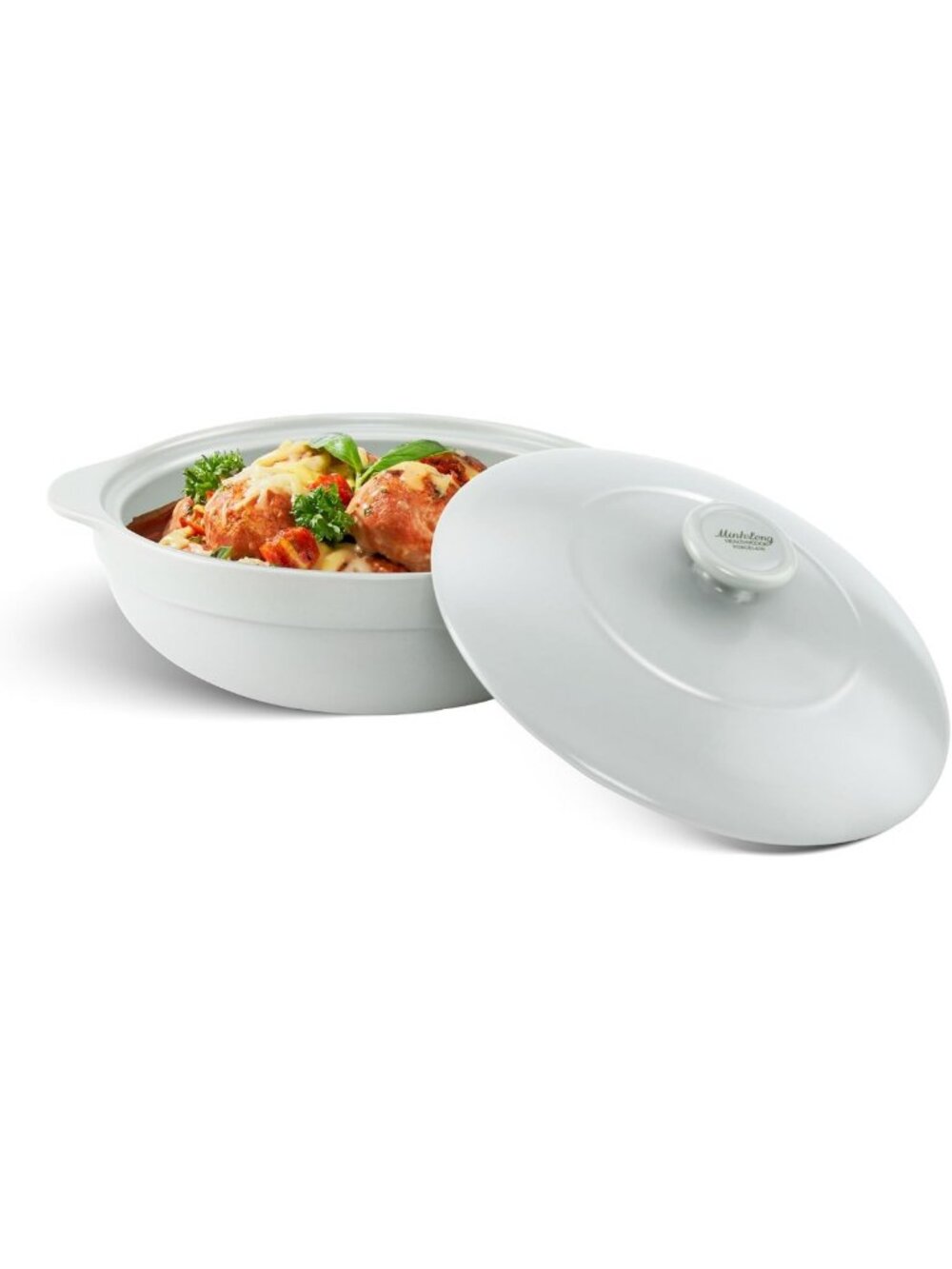 3-Qt Porcelain Dutch Oven with Lid - Lead & Cadmium Free, Oven Safe Casserole